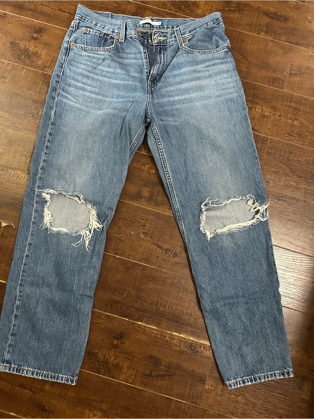 Classic Distressed Levi’s Blue Jeans
